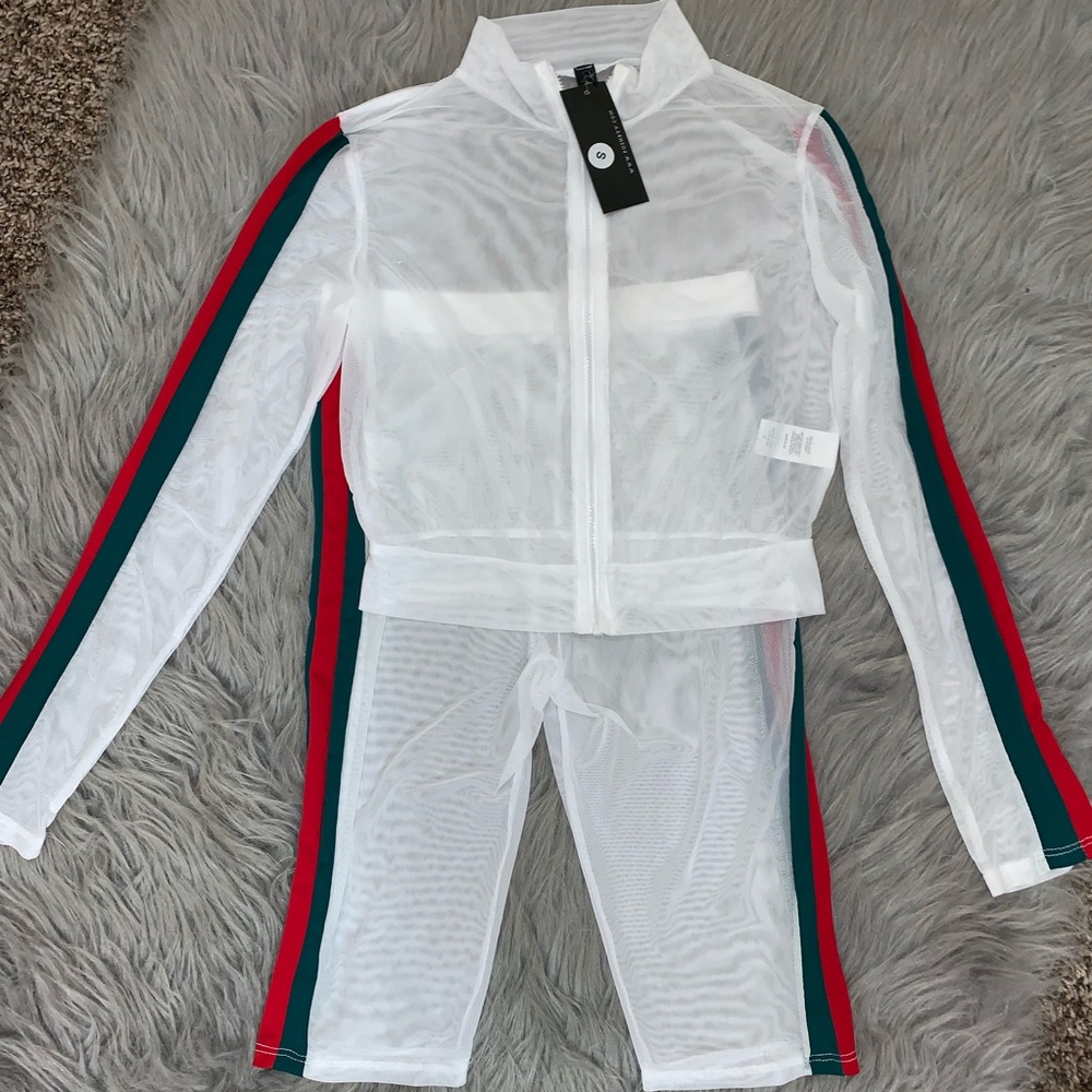 Gewcii Mesh Shorts/Jacket Set